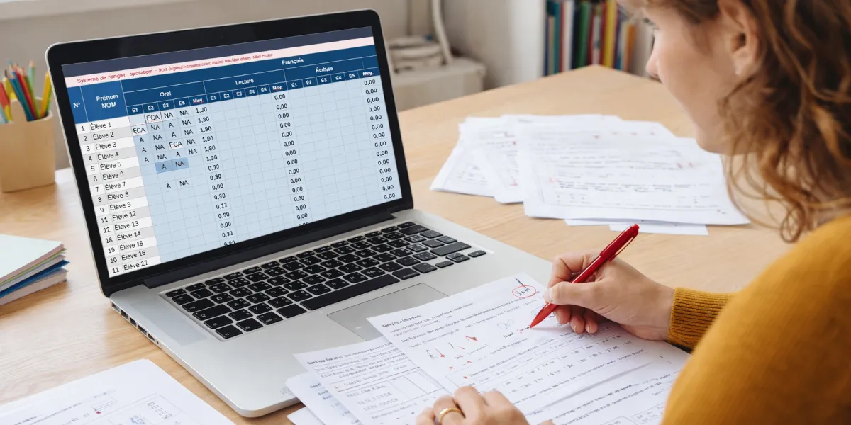 Carnet de notes enseignant : modèle Excel gratuit à télécharger