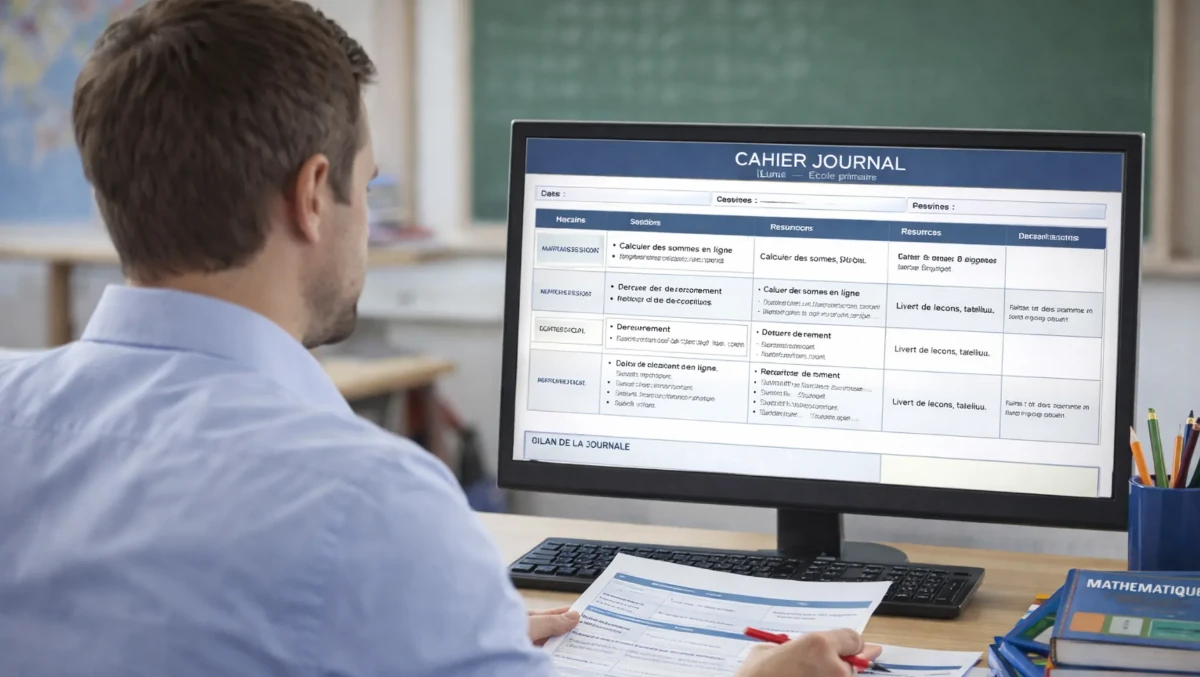 Cahier journal enseignant : modèle gratuit à télécharger