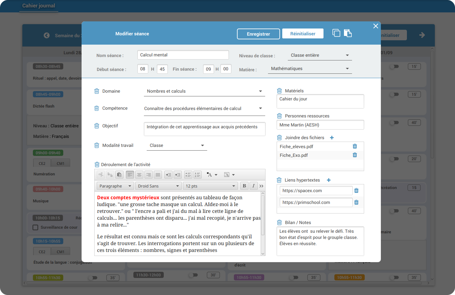 Un cahier journal flexible