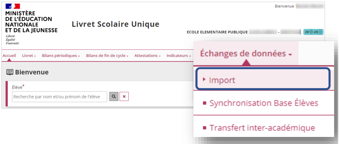 Import fichier xml LSU