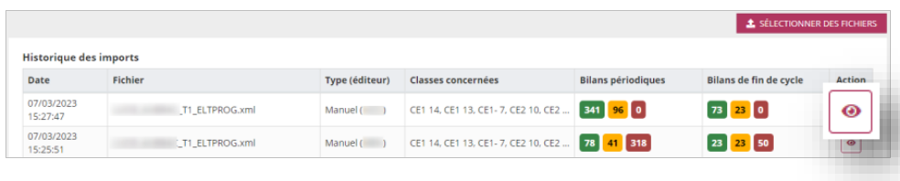 Importer bilan LSU