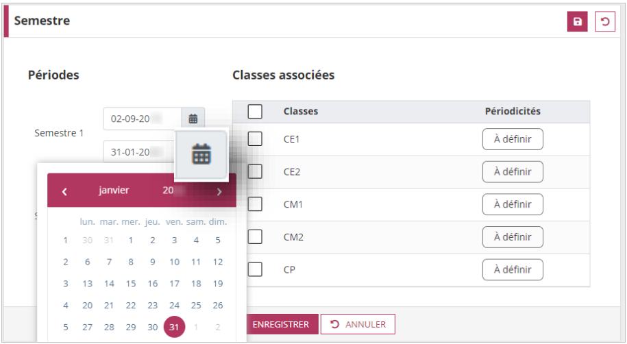 Modification dates périodes LSU