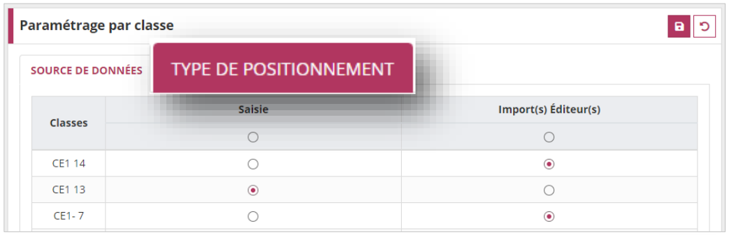 Modifier positionnement LSU